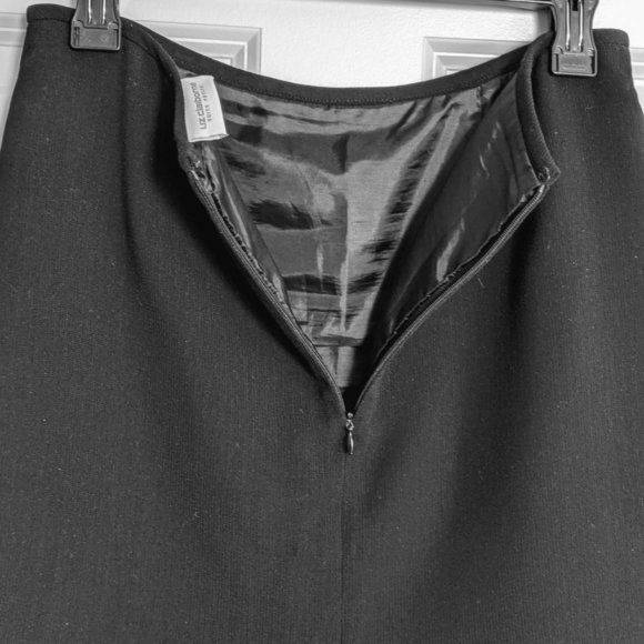 LIZ CLAIBORNE Black Pencil Suit Skirt Size 6P EUC - Picture 4 of 6